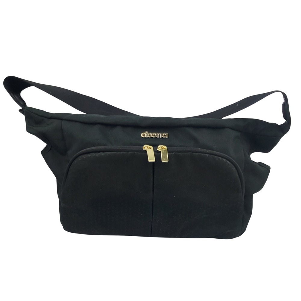 dabsona Black Nylon Crossbody Satchel Bag